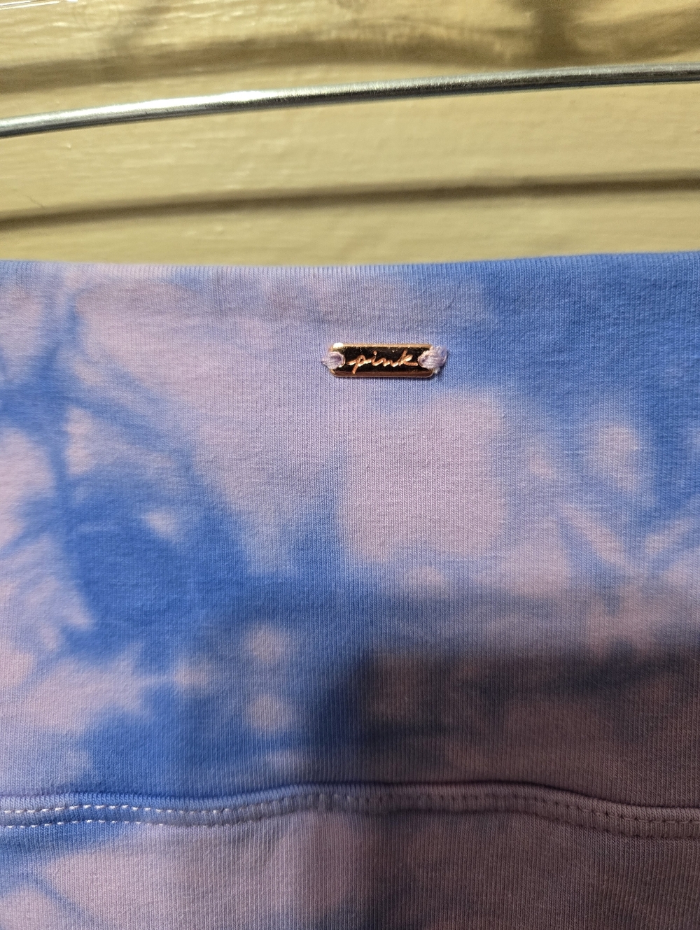 PINK Victoria's Secret High Waist Crossover Pink Blue Tie Dye Skort Size: L - Picture 4 of 6